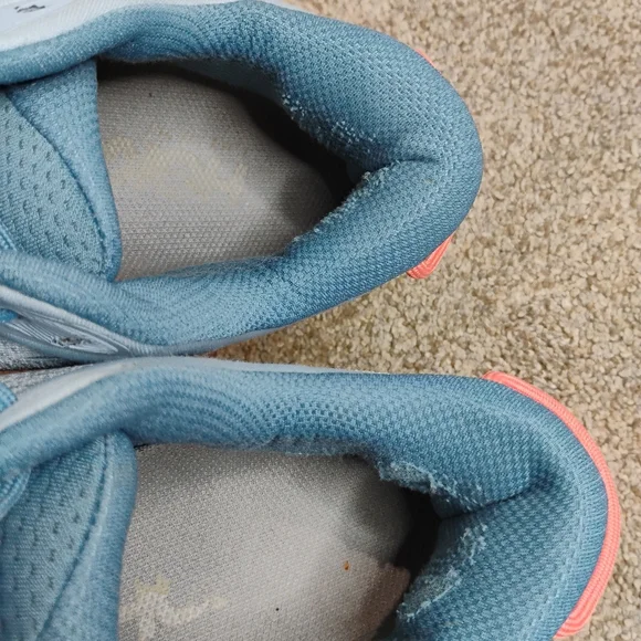 Hoka Athletic Shoes in Blue and Coral - Picture 7 of 10